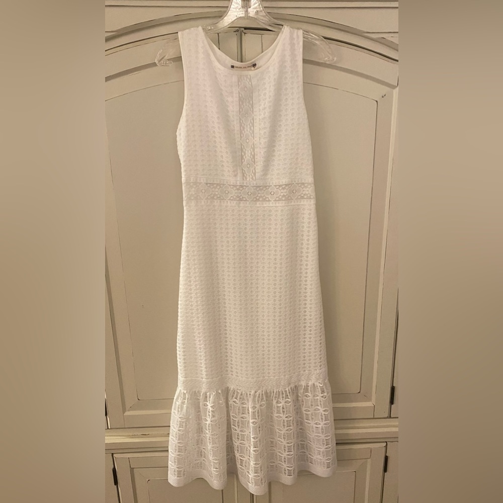 Chelsea and Violet White Lace Tiered Dress